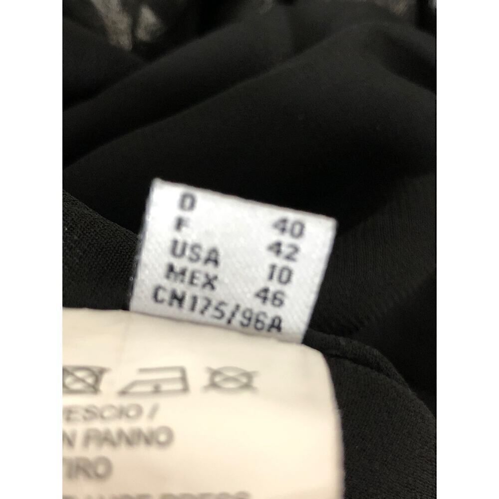 PINKO Cachaca 2 Faux Wrap Dress Leopard Print Long Sleeve Mini Silver Size 10 - Picture 12 of 13